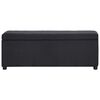 vidaXL Banc avec compartiment de rangement 116 cm Noir Polyester