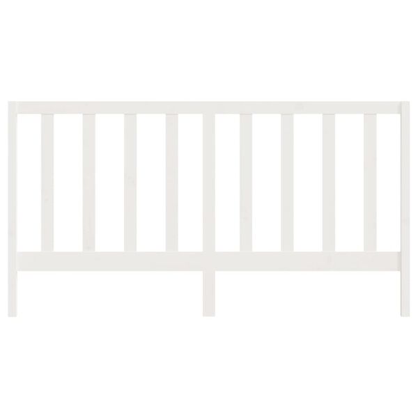 vidaXL T&ecirc;te de lit Blanc 206x4x100 cm Bois massif de pin