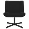 vidaXL Chaise pivotante Noir 63 x 75 x 76 cm Peau de mouton