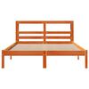 vidaXL Cadre de lit et t&ecirc;te de lit sans matelas cire marron 140x190 cm