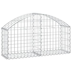 vidaXL Panier de gabions arqu&eacute; 100x30x40/60 cm Fer galvanis&eacute;
