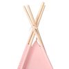vidaXL Tente tipi d'enfants avec sac Peau de p&ecirc;che Rose 120x120x150 cm