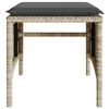 vidaXL Canapé de jardin 2 places avec table tabourets gris clair rotin