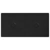 vidaXL T&ecirc;te de lit murale 12 pc Noir Simili cuir