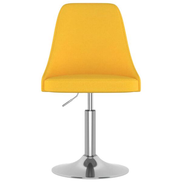 vidaXL Tabouret de bar Jaune moutarde Tissu