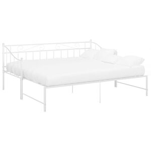 vidaXL Cadre de canap&eacute;-lit extensible sans matelas blanc 90x200 cm