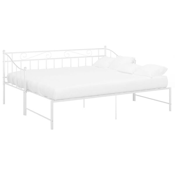 vidaXL Cadre de canapé-lit extensible sans matelas blanc 90x200 cm