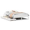 vidaXL Cadre de lit sans matelas blanc 150x200 cm bois de pin massif