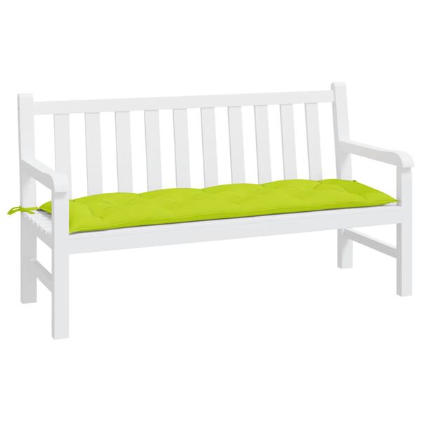 vidaXL Coussin de banc de jardin vert brillant 150x50x7cm tissu oxford