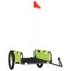 vidaXL Remorque de v&eacute;lo vert tissu oxford et fer