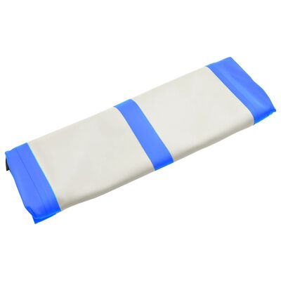 vidaXL Tapis gonflable de gymnastique avec pompe 600x100x15cm PVC Bleu