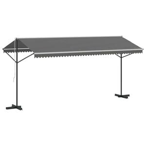 vidaXL Auvent autoportant Gris 5 x 3 m Polyester