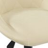 vidaXL Chaise pivotante de salle à manger Crème Velours