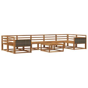 vidaXL Ensemble de canap&eacute;s d'ext&eacute;rieur 8 pcs Naturel
