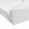 vidaXL &Eacute;tag&egrave;re Murale avec &eacute;tag&egrave;re 4 pcs Marbre blanc 100 x 9 x 3 cm
