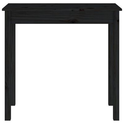 vidaXL Table console Noir 80x40x75 cm Bois massif de pin