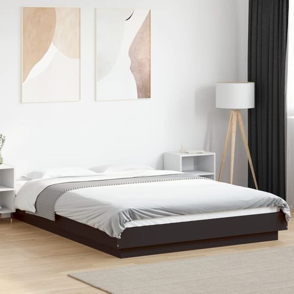 vidaXL Cadre de lit sans matelas noir 120x200 cm