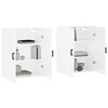 vidaXL Armoires murales 2 pcs blanc brillant 69,5x34x90 cm
