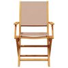 vidaXL Chaises de jardin lot de 2 taupe bois d'acacia massif et tissu