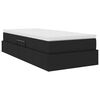 vidaXL Lit avec rangement et matelas Noir 100 x 200 cm Polyester
