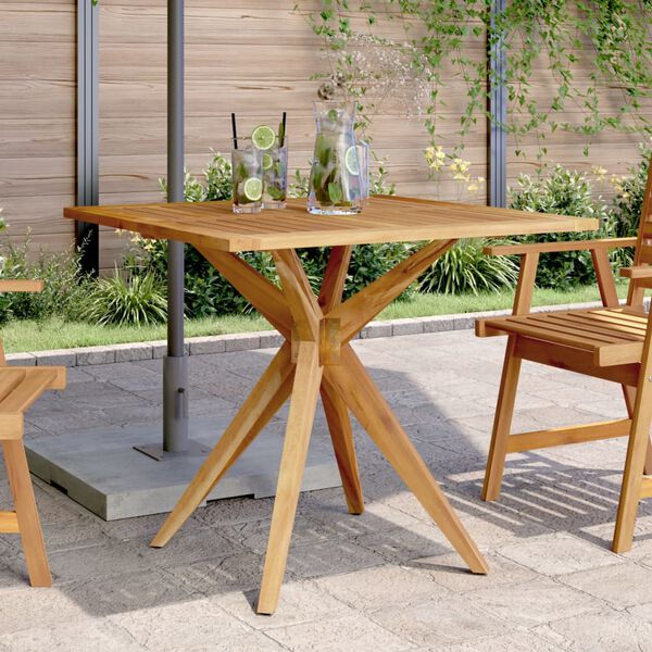 vidaXL Table de jardin carr&eacute;e 85x85x75 cm bois d'acacia solide