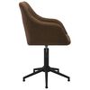 vidaXL Chaises pivotantes &agrave; manger lot de 2 marron tissu