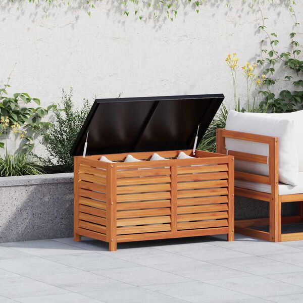 vidaXL Boîte de rangement de jardin 90x48x55 cm bois d'eucalyptus