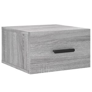vidaXL Table de chevet murale sonoma gris 35x35x20 cm