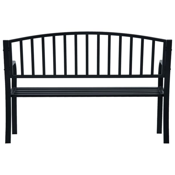 vidaXL Banc de jardin Noir 120 cm Acier