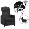 vidaXL Fauteuil électrique de massage Noir Similicuir