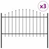 vidaXL Cl&ocirc;ture de jardin WOERDEN 3 pc 170 x 140 cm Gris