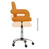 vidaXL Chaise pivotante de salle &agrave; manger Orange Similicuir