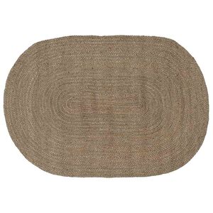 vidaXL Tapis de surface Gris 122 x 183 cm Jute