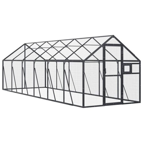 vidaXL Voli&egrave;re anthracite 1,79x6x1,85 m aluminium