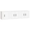 vidaXL Ensemble de meubles TV 3 pcs Blanc Bois d'ing&eacute;nierie