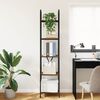 vidaXL &Eacute;tag&egrave;re Ch&ecirc;ne fum&eacute; 40 x 30 x 183 cm Bois d'ing&eacute;nierie