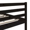 vidaXL Cadre de lit sans matelas noir bois massif 200x200 cm