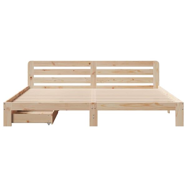 vidaXL Cadre de lit sans matelas 200x200 cm bois massif de pin