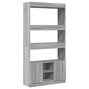 vidaXL Buffet haut sonoma gris 92x33x180 cm bois d'ing&eacute;nierie