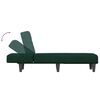 vidaXL Chaise longue vert fonc&eacute; velours