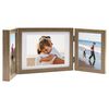 vidaXL Cadre photo d&eacute;pliable Marron clair 22x15 cm+2x(10x15 cm)