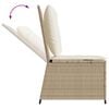 vidaXL Canapé de jardin avec coussin Beige Poly rotin