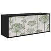 vidaXL Meuble TV mural GOTHA 102 x 33 x 40 cm Ch&ecirc;ne noir