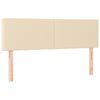 vidaXL Sommier &agrave; lattes de lit avec matelas Cr&egrave;me 140x200 cm Tissu