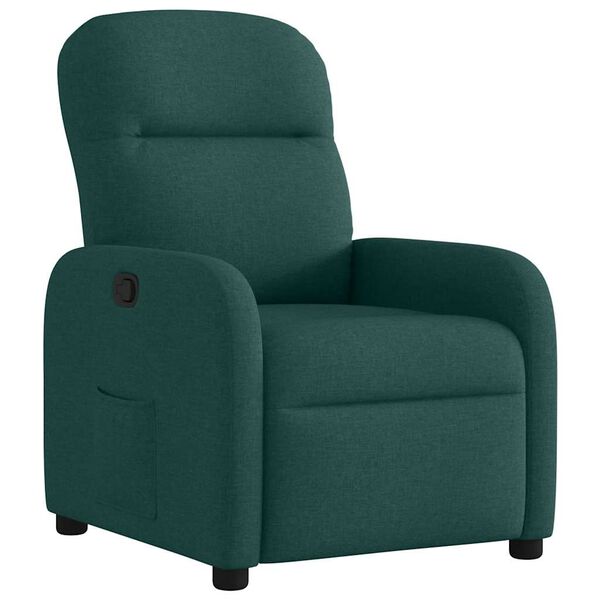 vidaXL Fauteuil inclinable Vert fonc&eacute; Tissu