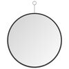 vidaXL Miroir suspendu avec crochet Noir 50 cm
