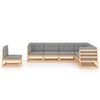 vidaXL Salon de jardin 7 pcs avec coussins Bois de pin massif