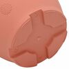vidaXL Pot &agrave; fleurs rond 24 pcs Rouge brique &Oslash; 26 x 21,5 cm Plastique