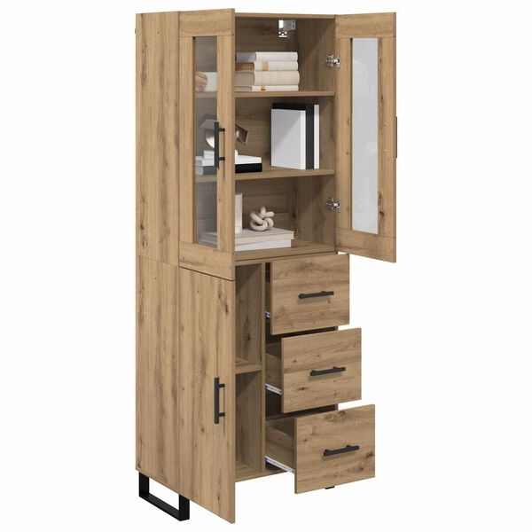 vidaXL Haut Armoire 2 pcs Ch&ecirc;ne artisanal Bois d'ing&eacute;nierie