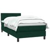 vidaXL Sommier &agrave; lattes de lit et matelas vert fonc&eacute; 80x220 cm velours